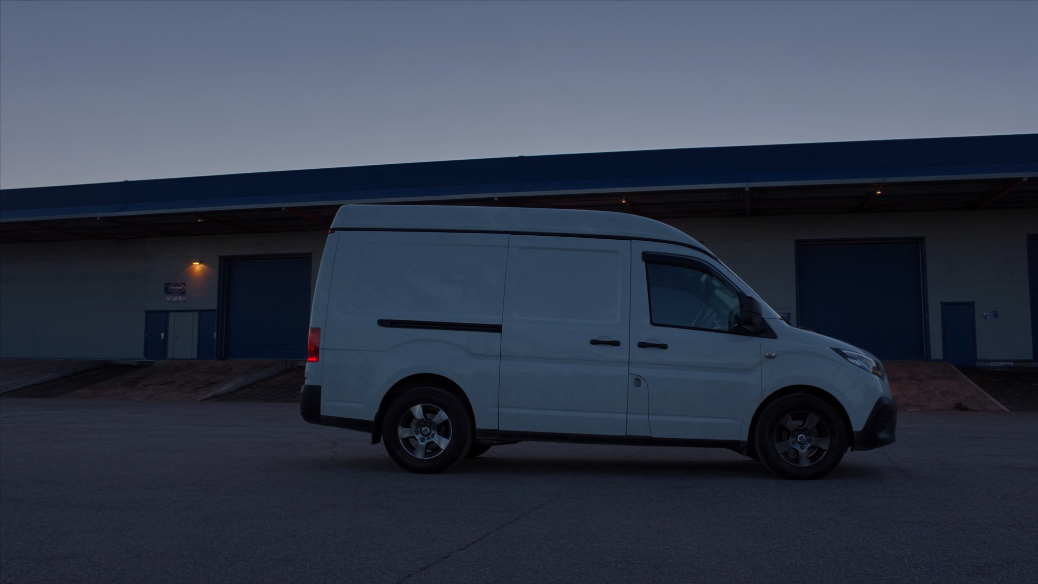 A secure Isospeed7 vehicle at a depot at first light